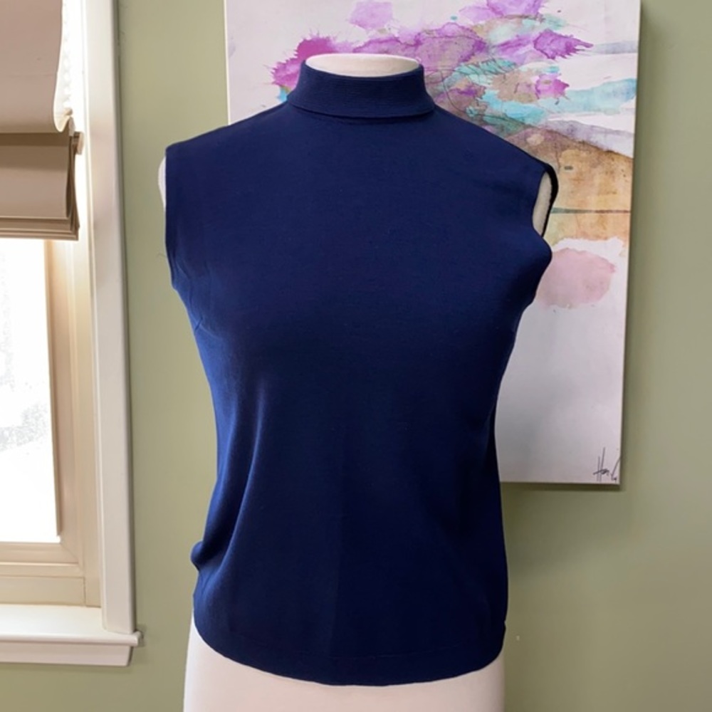 Vintage Hanro 100% wool sleeveless mock neck tank